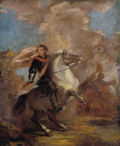 An Officer on Horseback by Joshua Reynolds